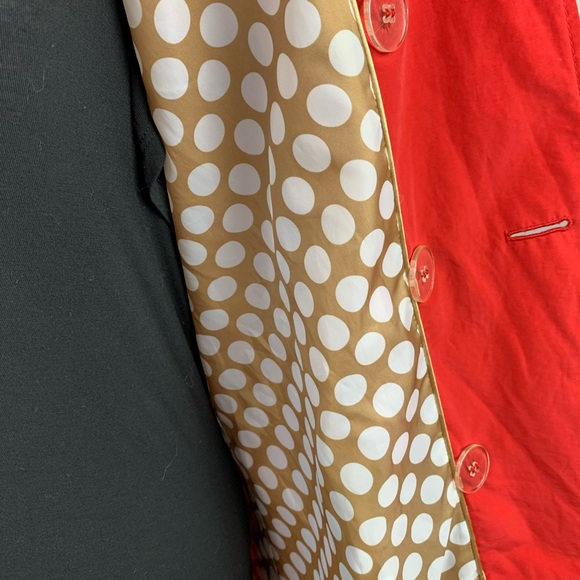 Isaac Mizrahi Live red trench coat, size small - Picture 7 of 11